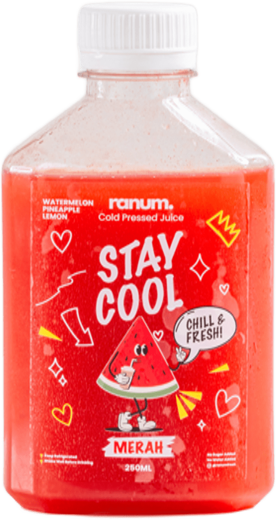 Cold press juice Ranum Stay Cool varian merah
